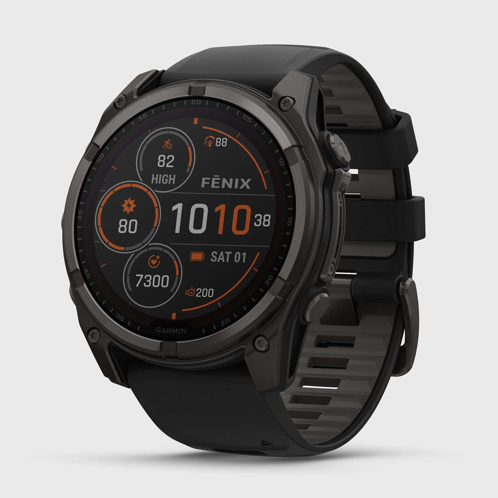 A photograph of Garmin fenix 8 51mm Solar Sapphire